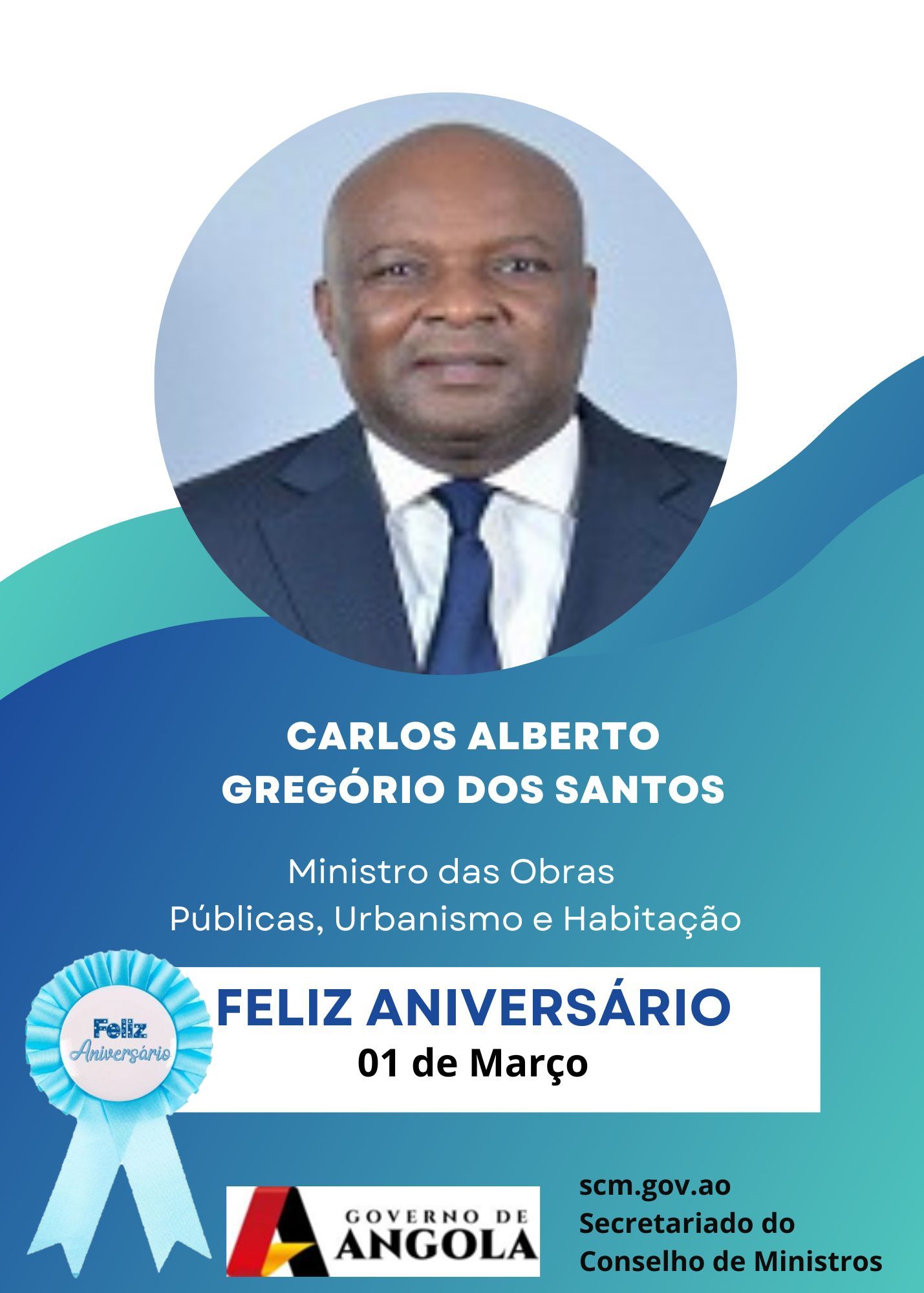 Aniversariantes dos Membros do Executivo. Mês de Março